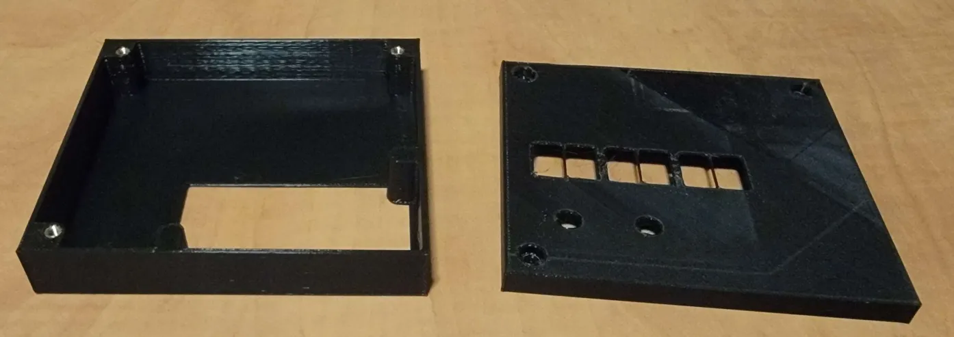 Final enclosure parts off 3D printer