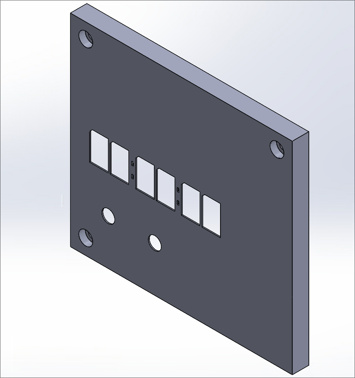 Front half of the enclosure in SolidWorks